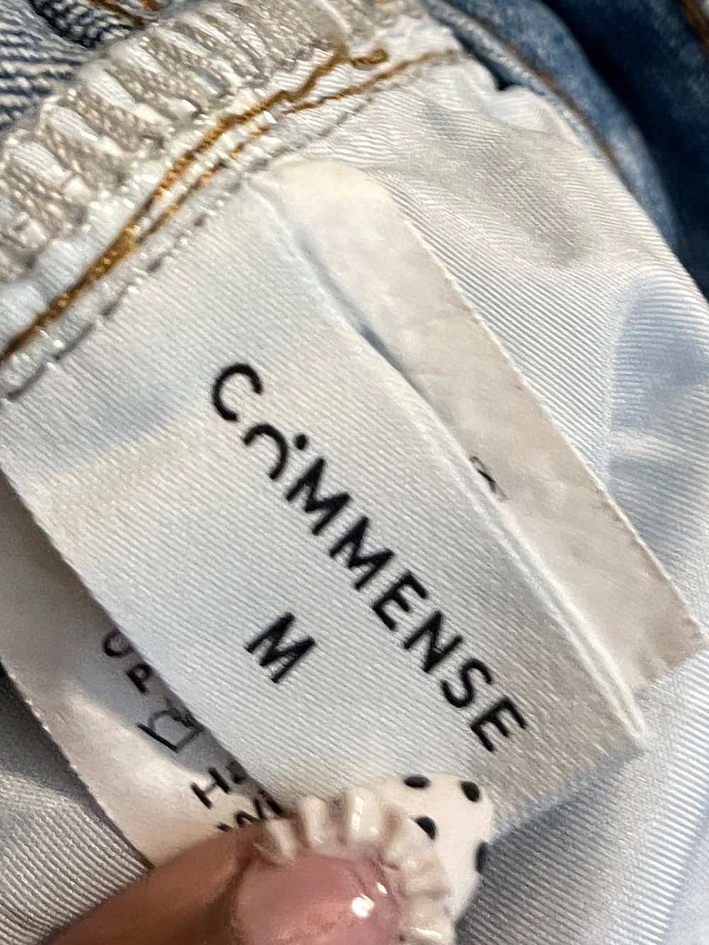 Commense Jeans Womens Medium Blue Wide Leg High Waist Denim Normcore Cute Casual - Picture 6 of 11